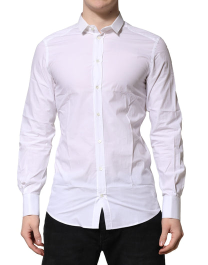 White GOLD Long Sleeves Dress Formal Shirt