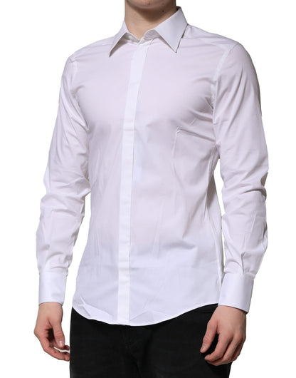 White MARTINI Long Sleeves Dress Formal Shirt