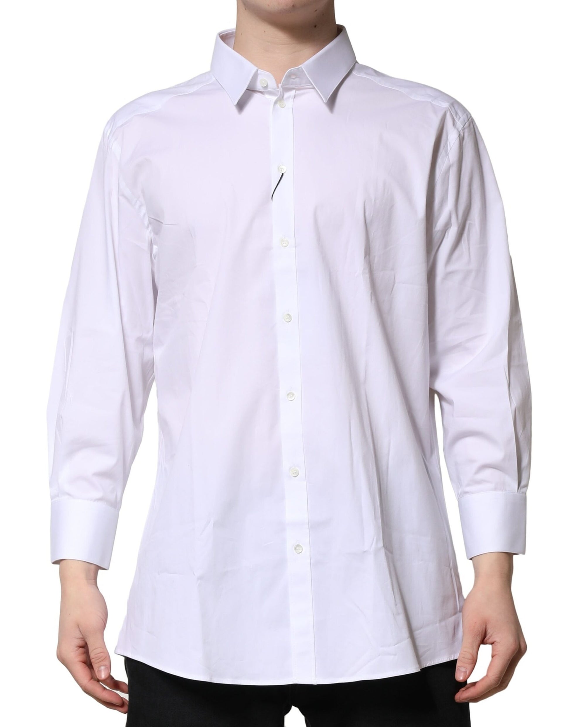 White GOLD Long Sleeves Dress Formal Shirt