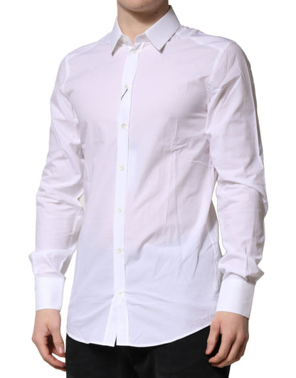 White GOLD Long Sleeves Dress Formal Shirt