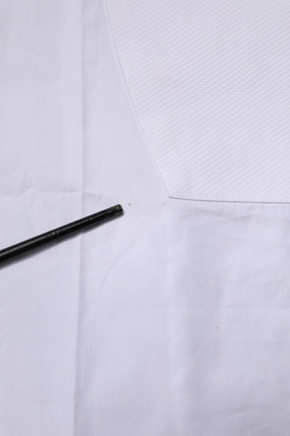 White Bib Cotton Poplin GOLD Formal Shirt