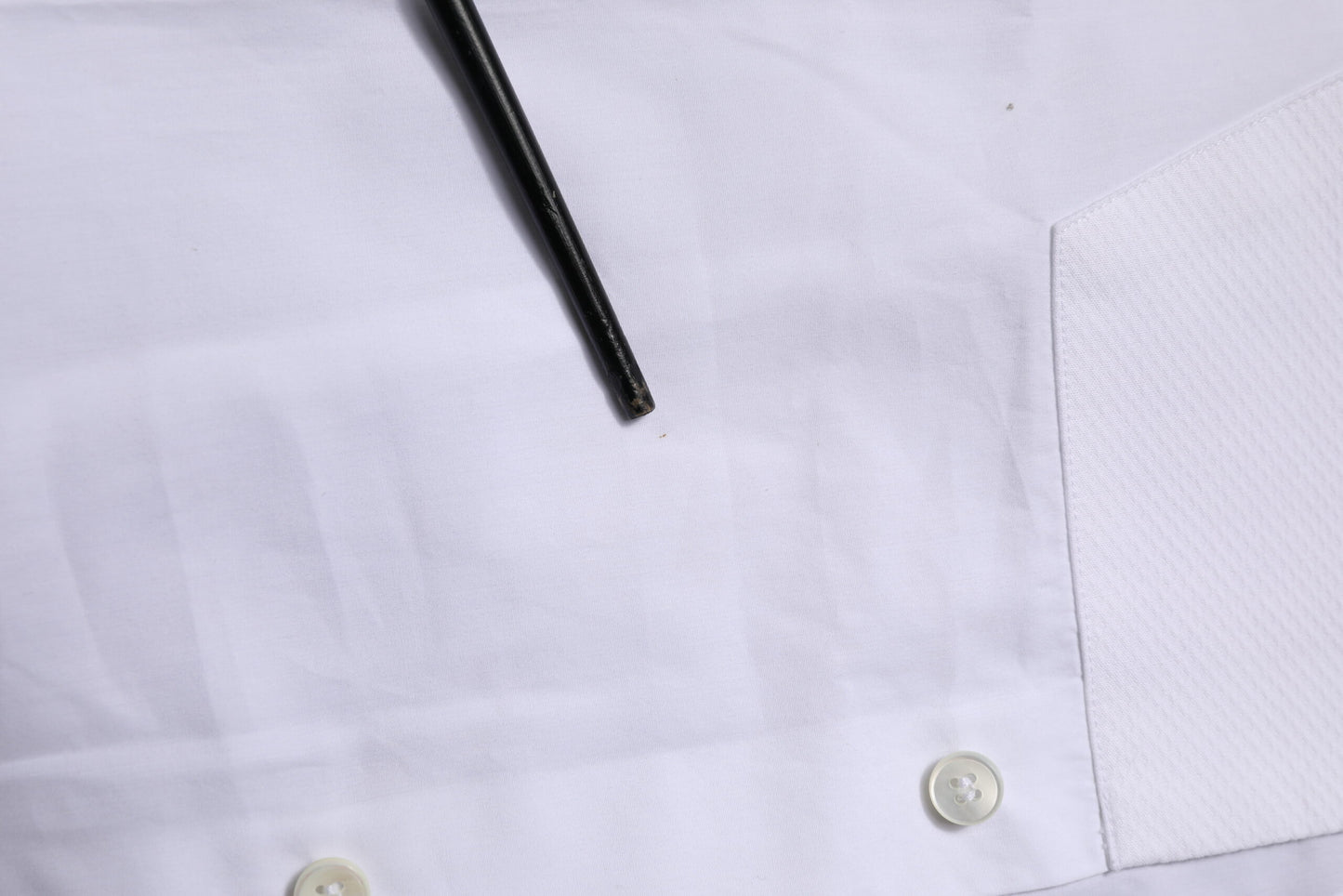 White Bib Cotton Poplin GOLD Formal Shirt