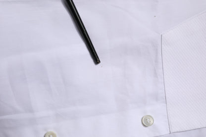 White Bib Cotton Poplin GOLD Formal Shirt