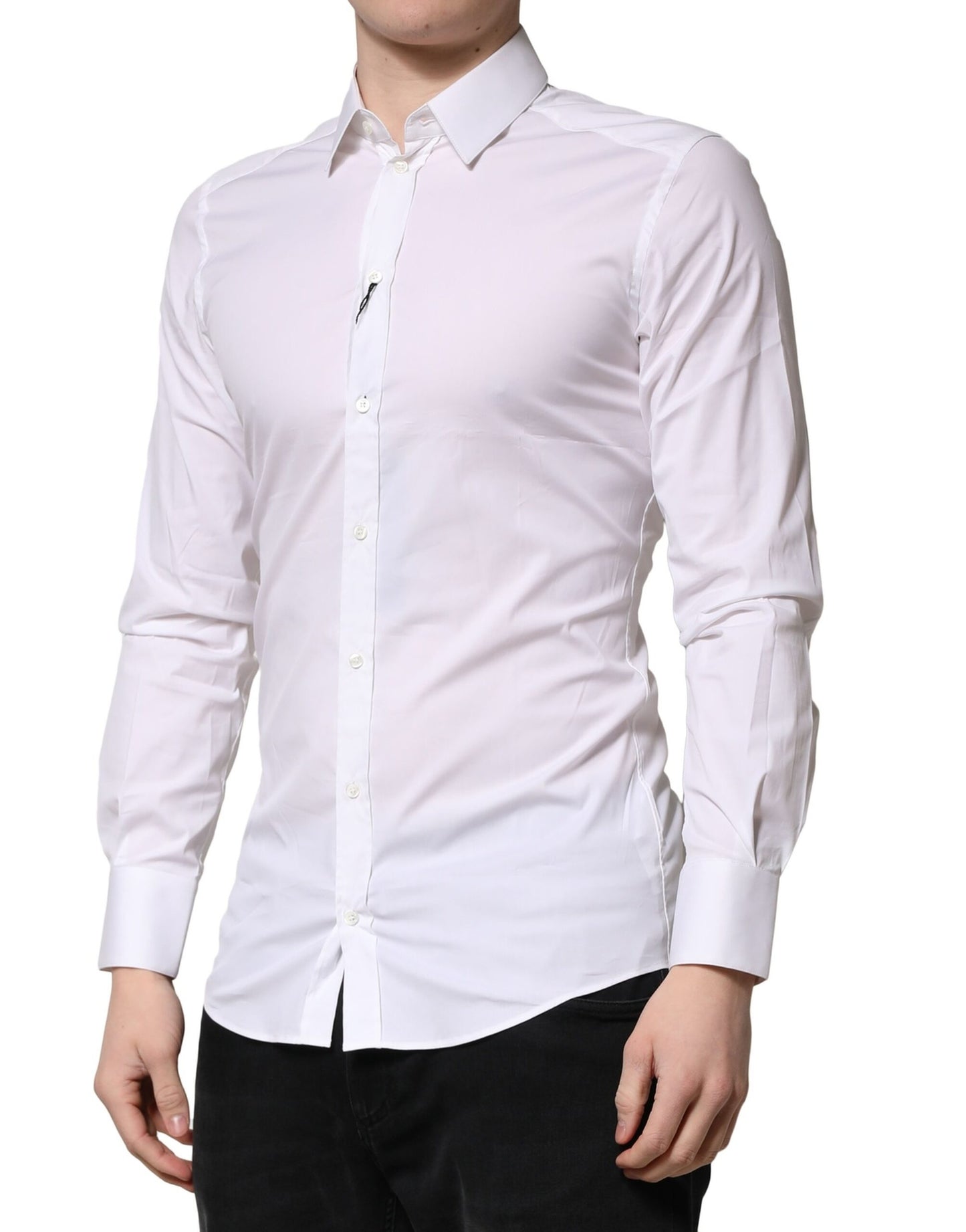 White GOLD Long Sleeves Dress Formal Shirt