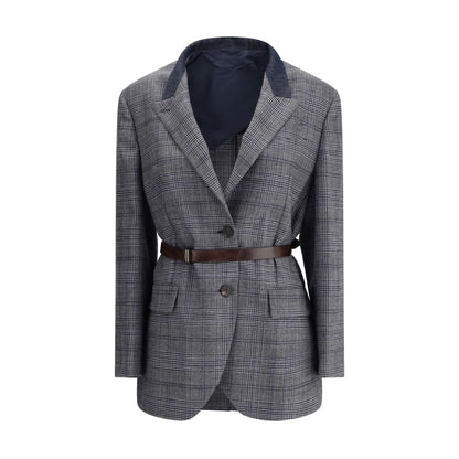 Gray Fleece Wool Blazer