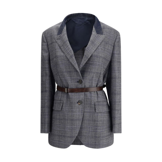 Gray Fleece Wool Blazer