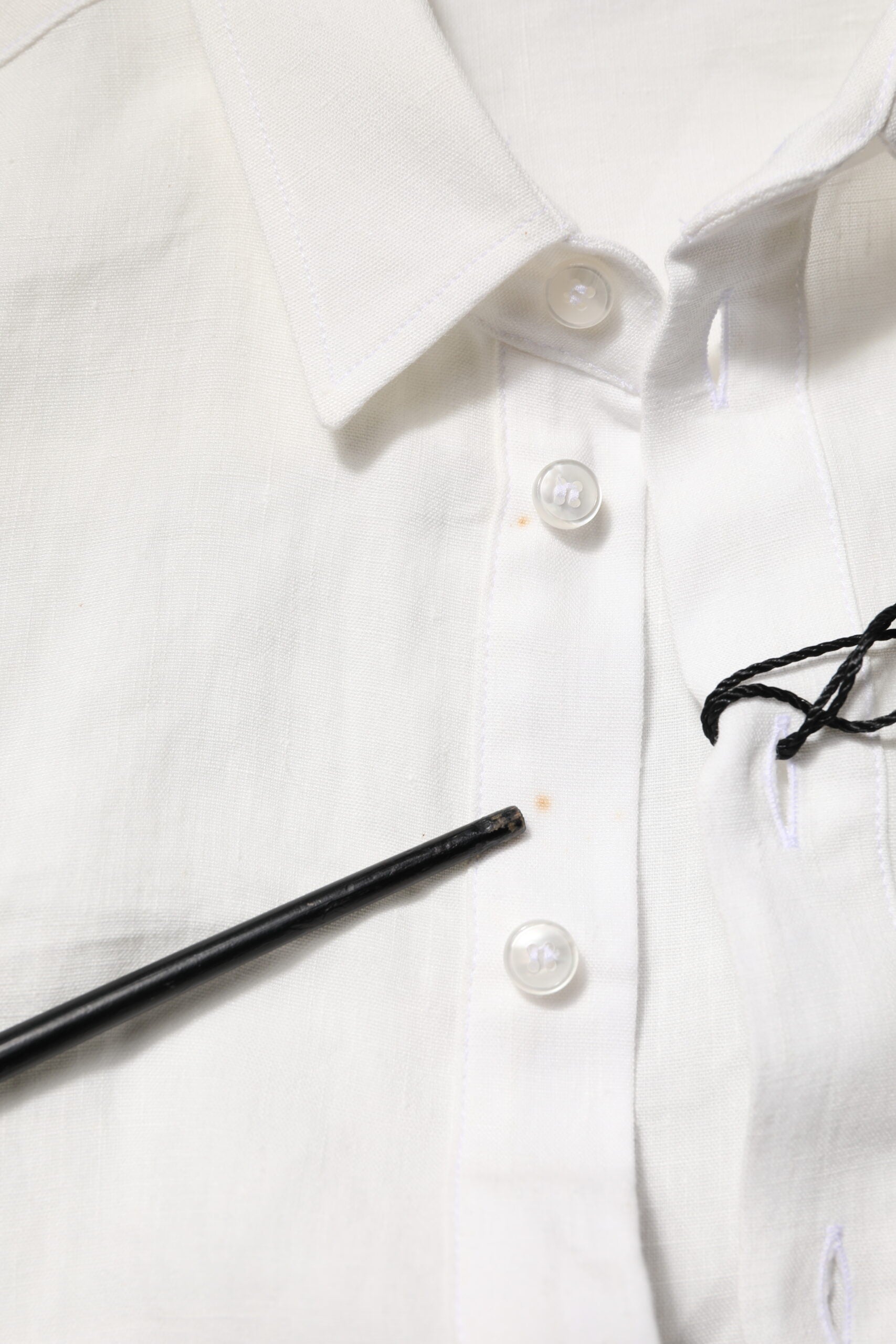 White DG Crown Embellish Dress Formal Shirt