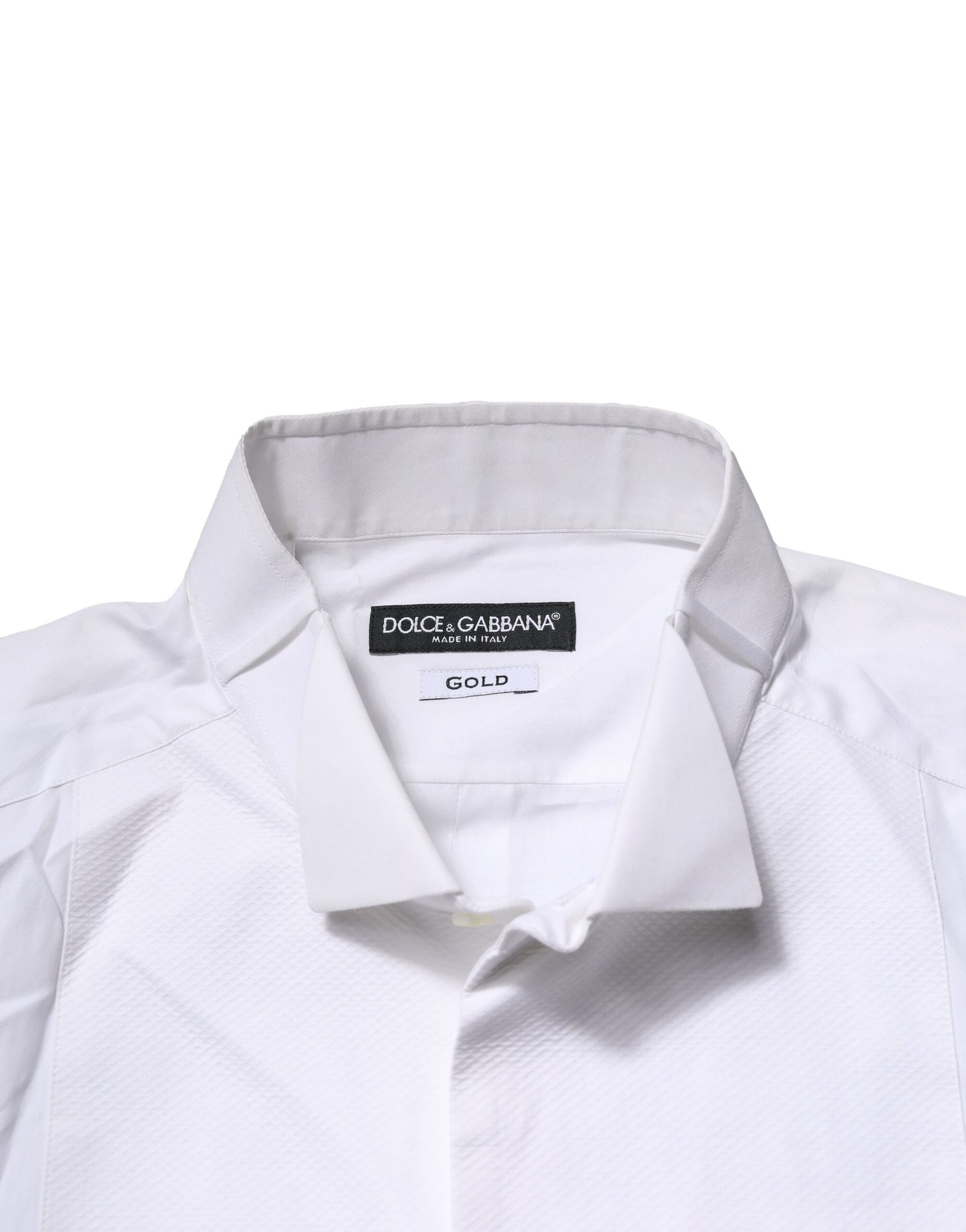 White GOLD Bib Poplin Dress Men Formal Shirt