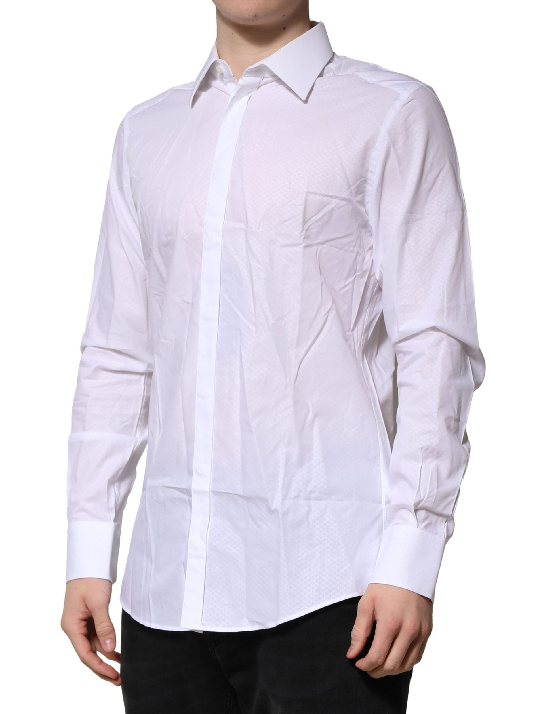 White MARTINI Long Sleeves Men Formal Shirt