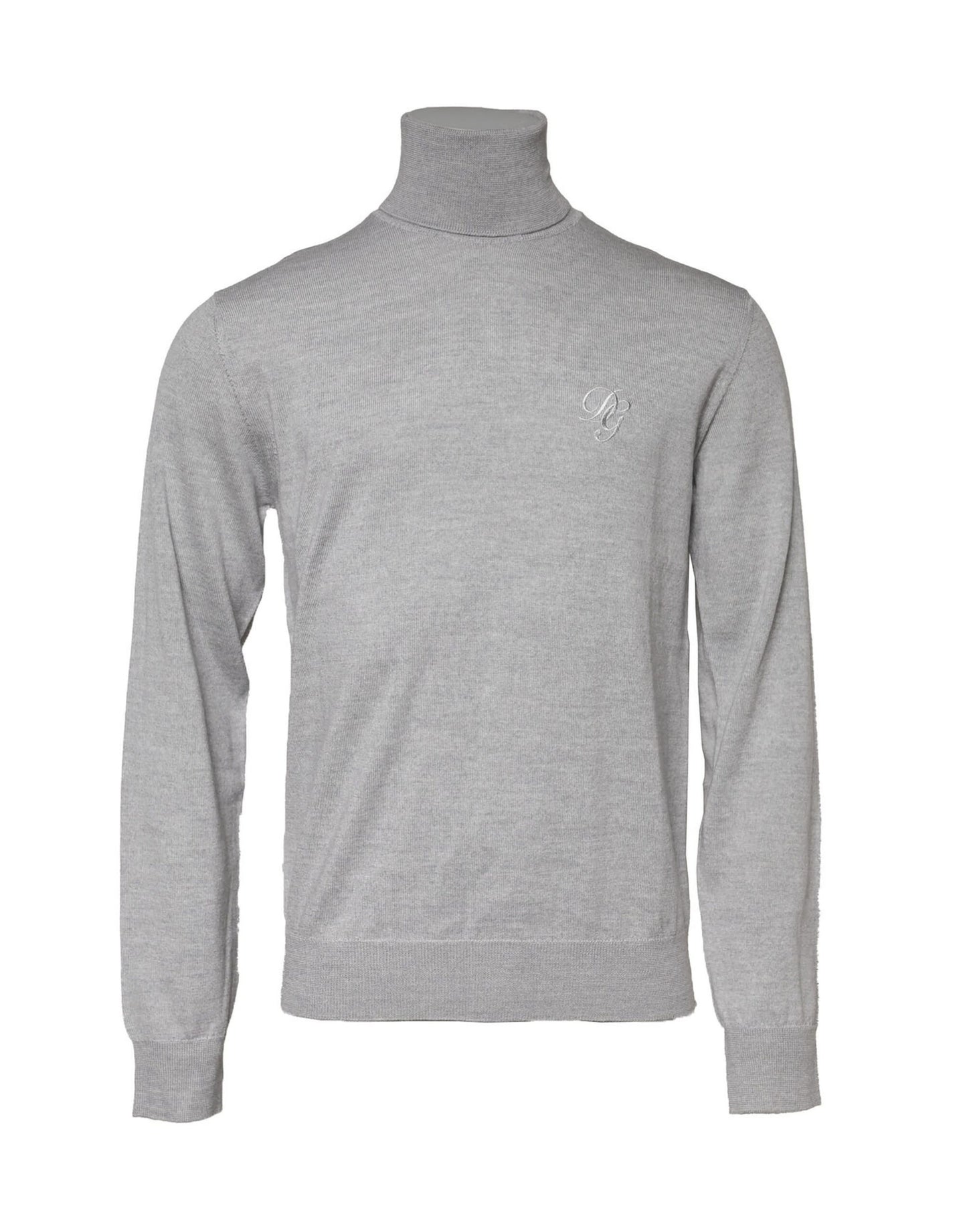 Gray Long Sleeve Turtleneck Pullover Sweater