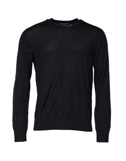 Black Long Sleeve CrewNeck Pullover Sweater