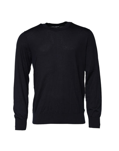 Black Cashmere Crew Neck Sweatshirt Sweater