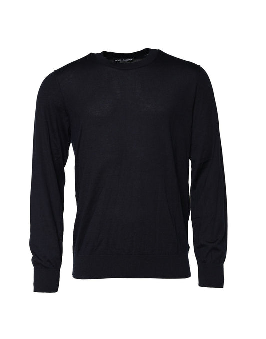 Black Cashmere Crew Neck Sweatshirt Sweater