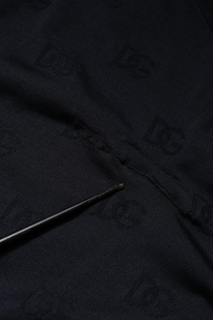 Black Silk Crew Neck Sweatshirt Sweater