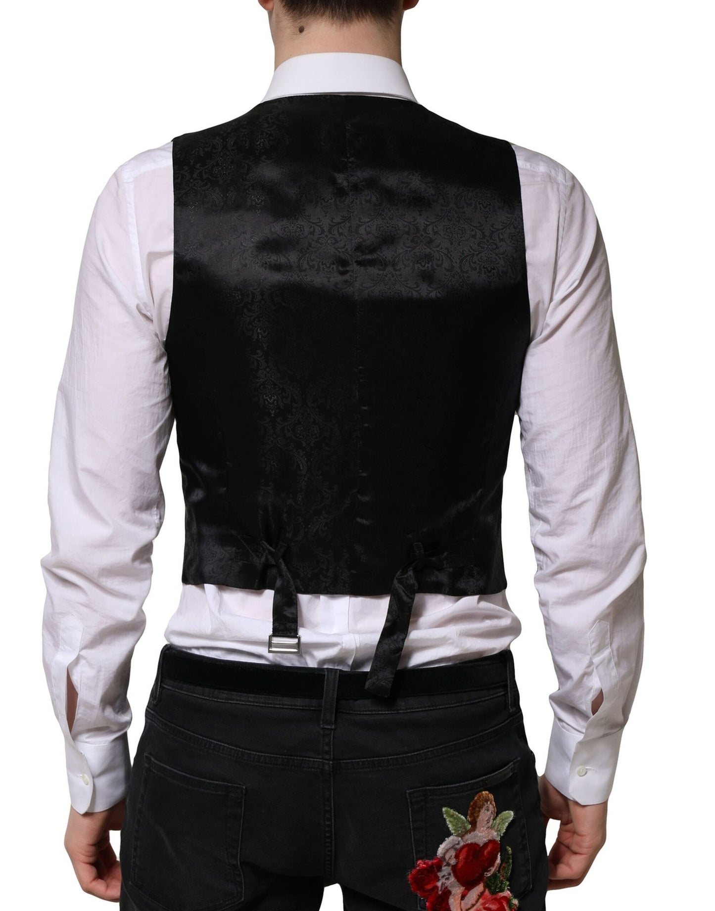 Gray Wool Dress Formal Men Waistcoat Vest