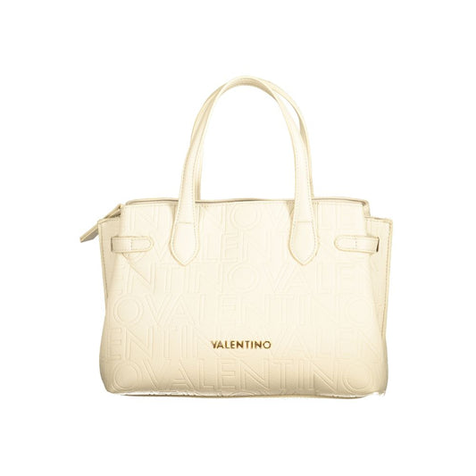 Beige Polyethylene Women Handbag