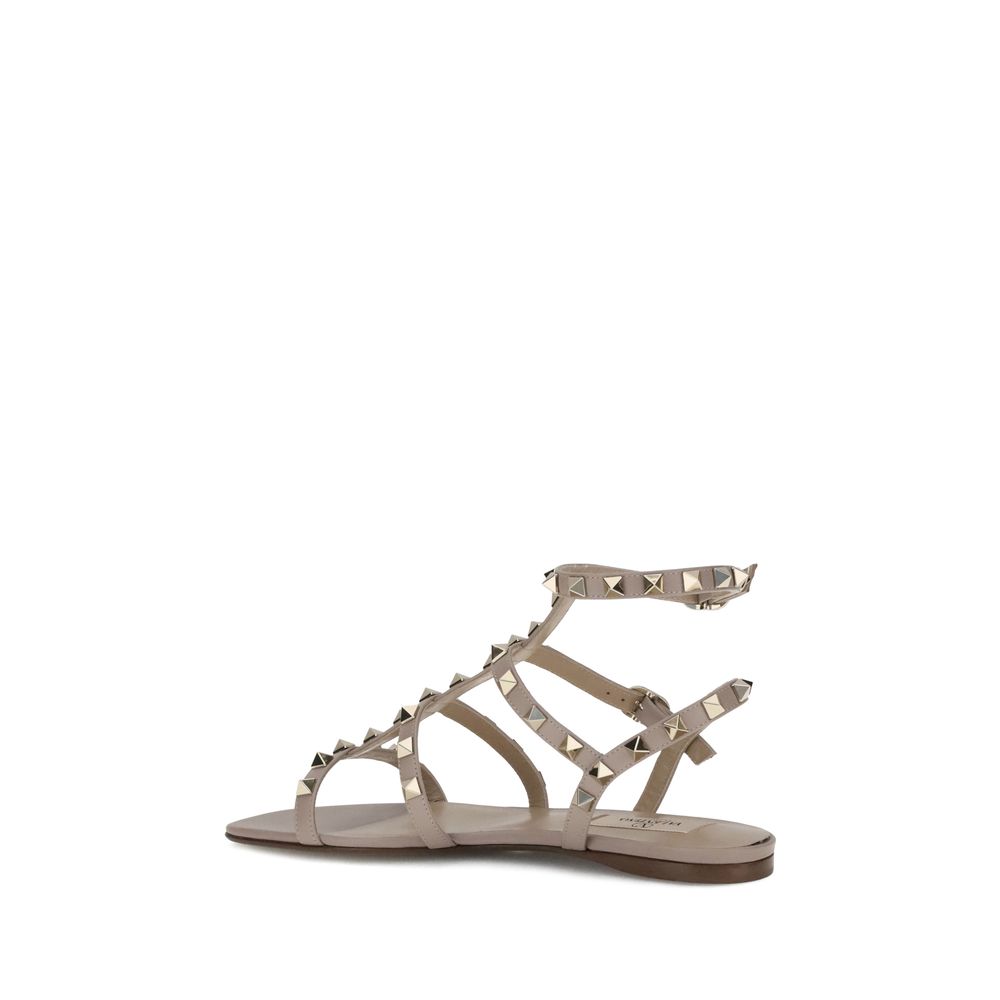Gray Calf Leather Bos Taurus Sandals