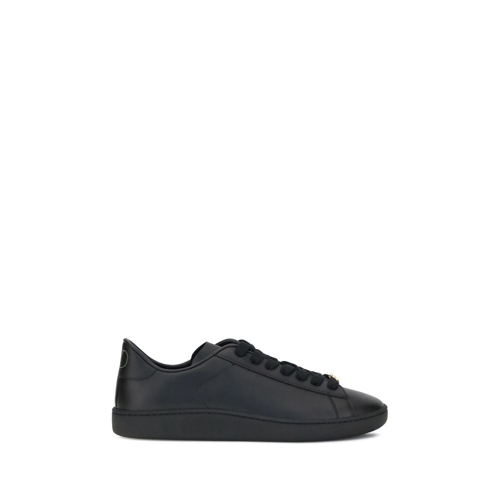 Black Calf Leather Bos Taurus Low Top Sneakers