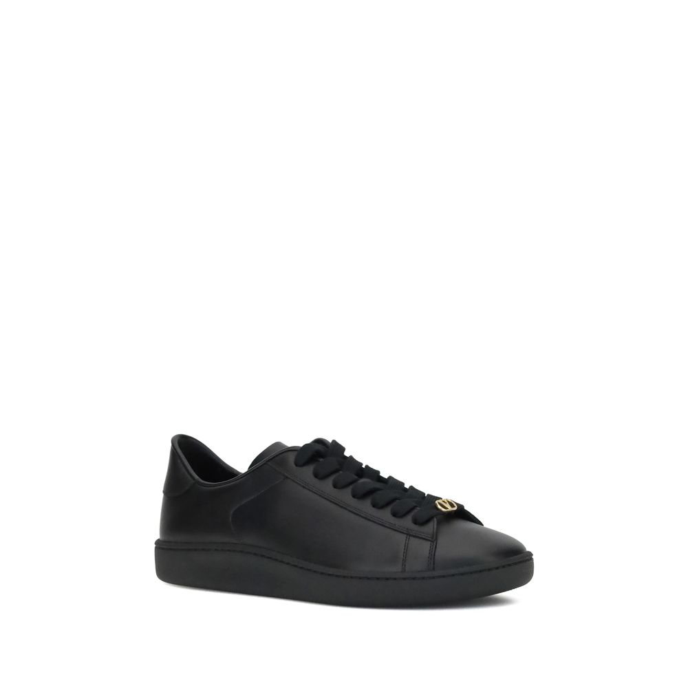 Black Calf Leather Bos Taurus Low Top Sneakers