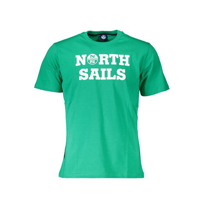 Green Cotton Men T-Shirt