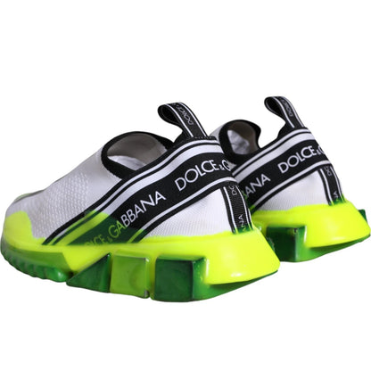 White Yellow Slip On Sorrento Sneakers Shoes