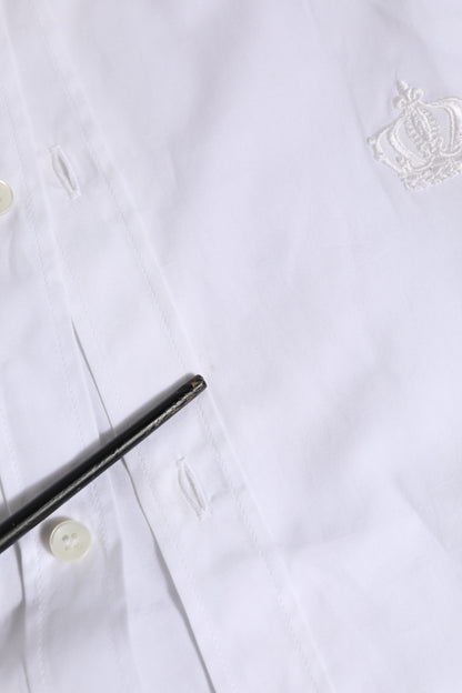 White Cotton GOLD Long Sleeves Formal Shirt