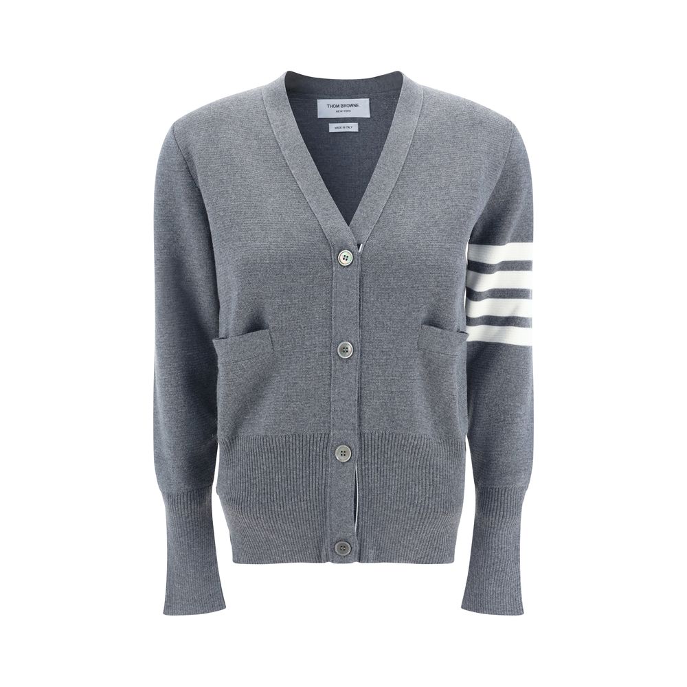 Gray Fleece Wool Cardigan