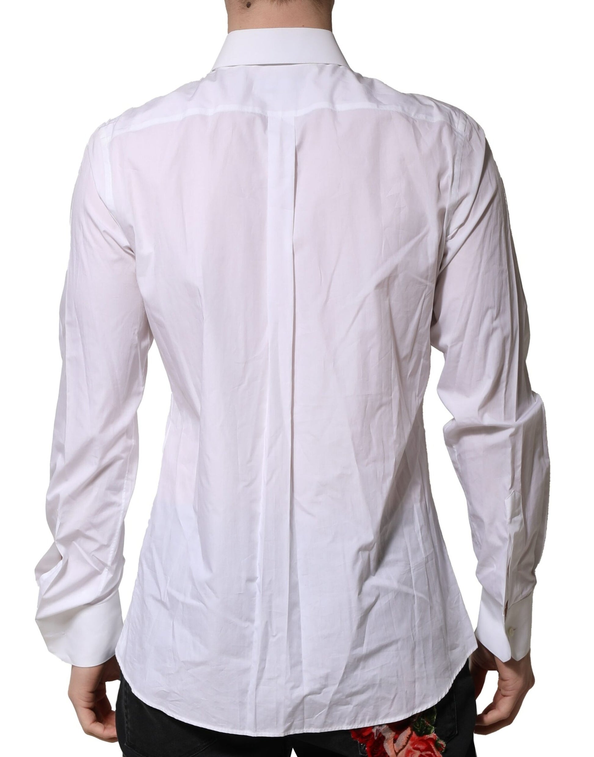 White Cotton MARTINI Long Sleeve Formal Shirt