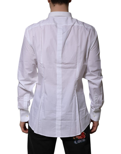 White Cotton GOLD Long Sleeves Formal Shirt