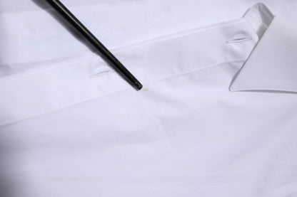 White Cotton GOLD Long Sleeves Formal Shirt