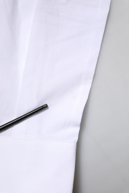 White Cotton GOLD Long Sleeves Formal Shirt