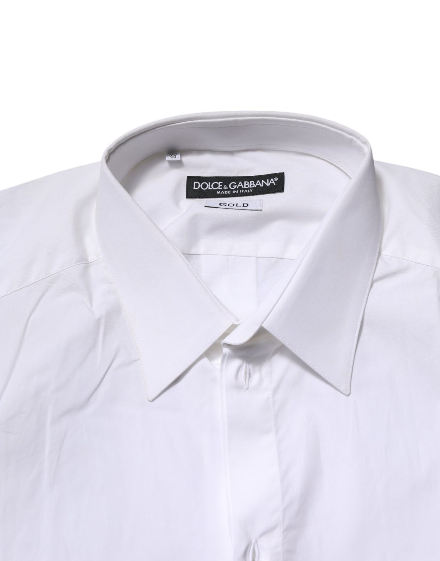 White Cotton GOLD Long Sleeves Formal Shirt