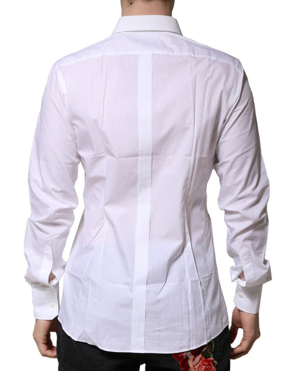 White Cotton GOLD Long Sleeves Formal Shirt
