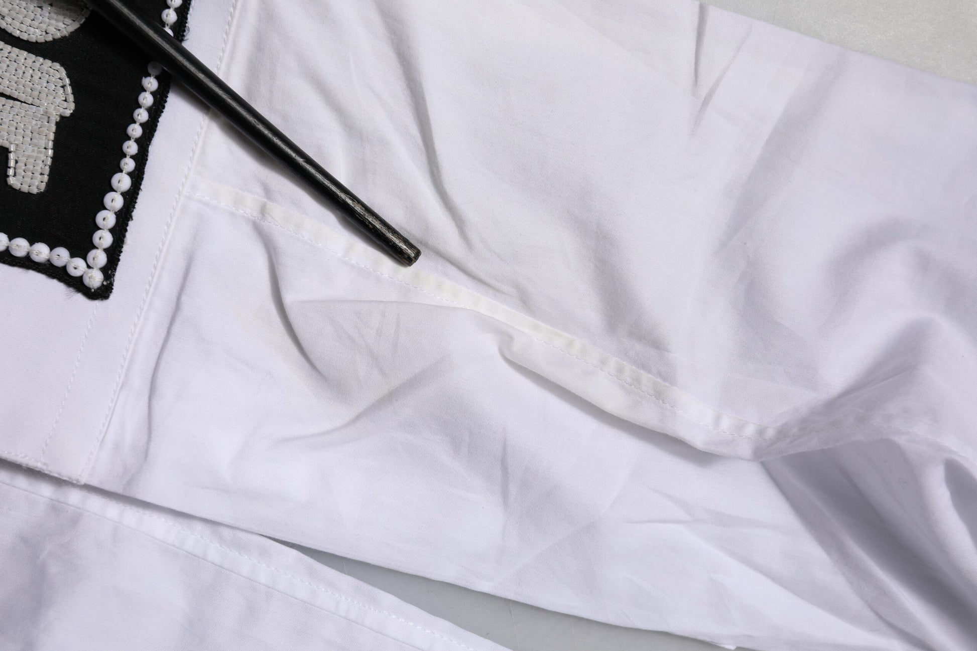 White Cotton GOLD Long Sleeves Formal Shirt