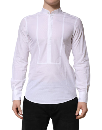 White Cotton Slim Long Sleeves Formal Shirt