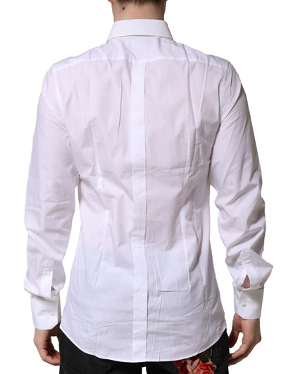 White Cotton GOLD Long Sleeves Formal Shirt
