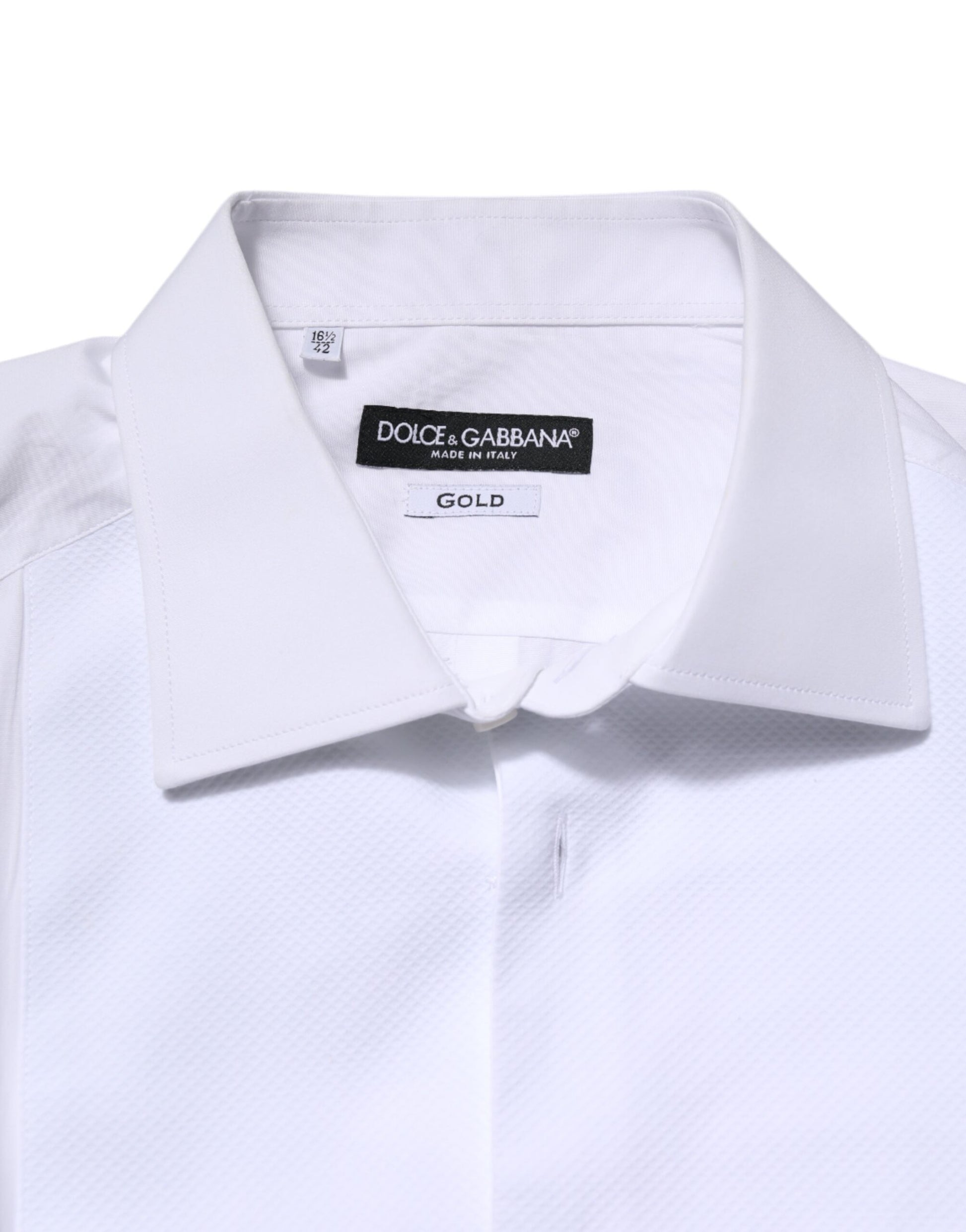 White Silk Bib Poplin GOLD Men Formal Shirt