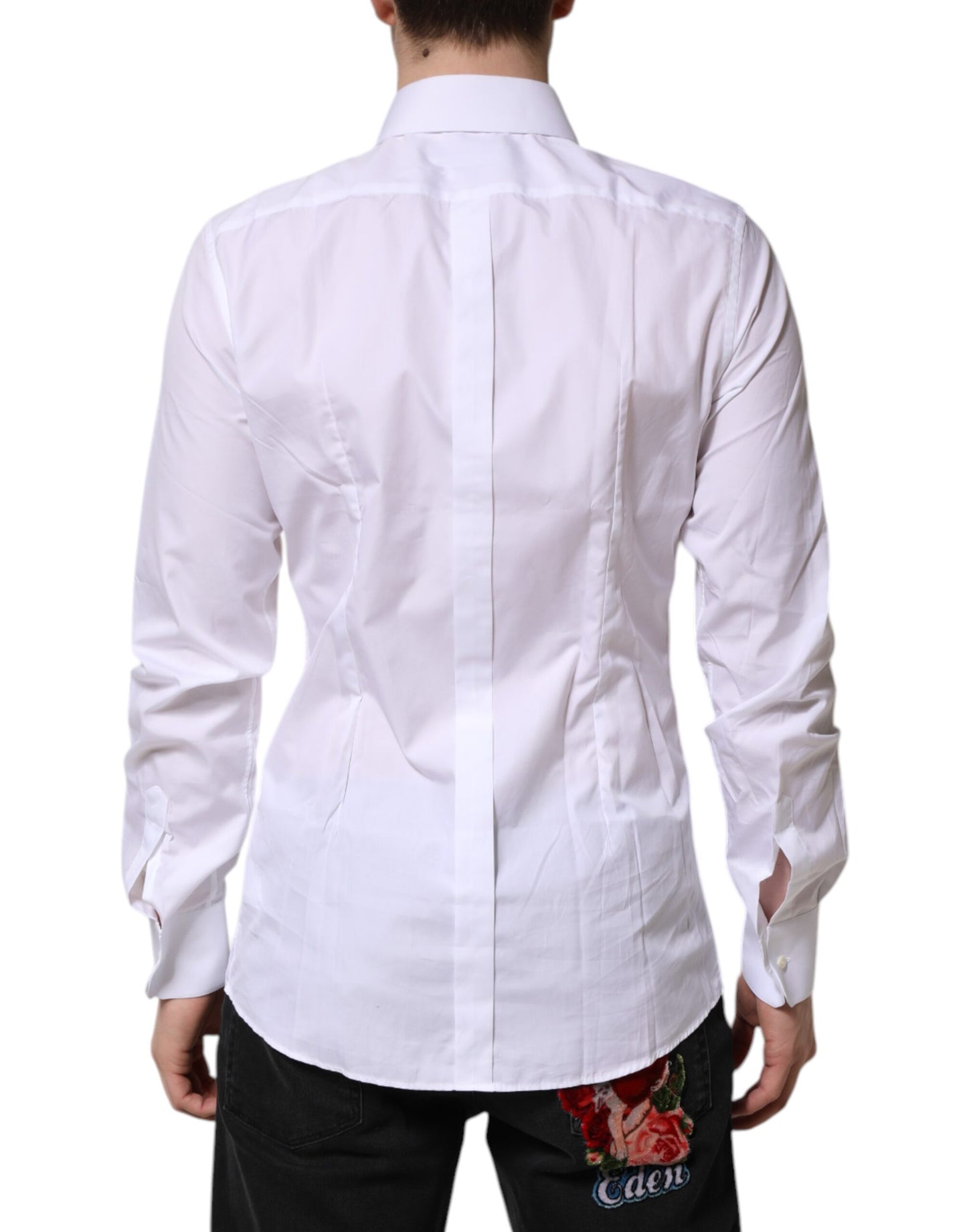 White GOLD Long Sleeves Dress Formal Shirt