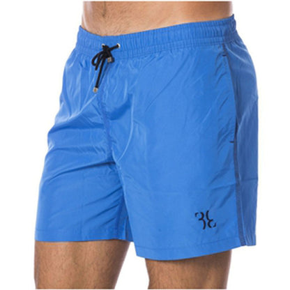 Blue Polyester Men's Swimwear Boxer