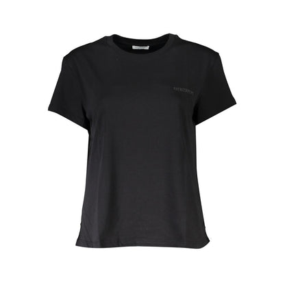 Black Cotton Women T-Shirt