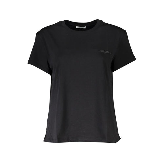Black Cotton Women T-Shirt