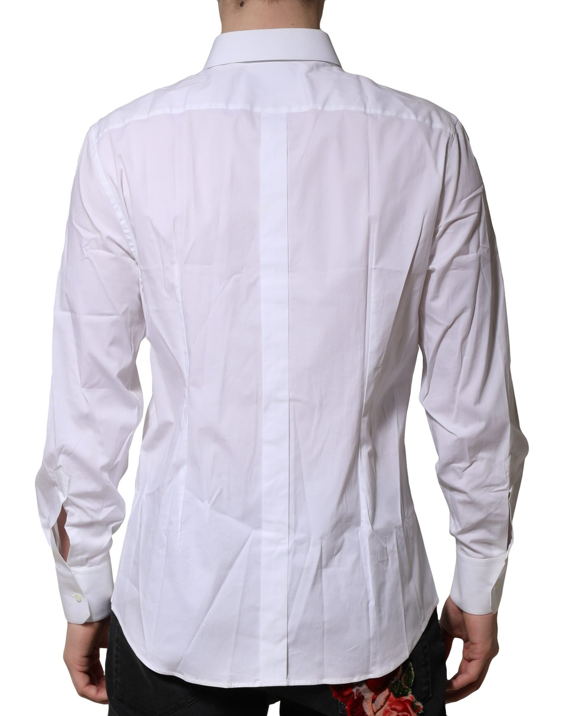 White GOLD Long Sleeves Dress Formal Shirt