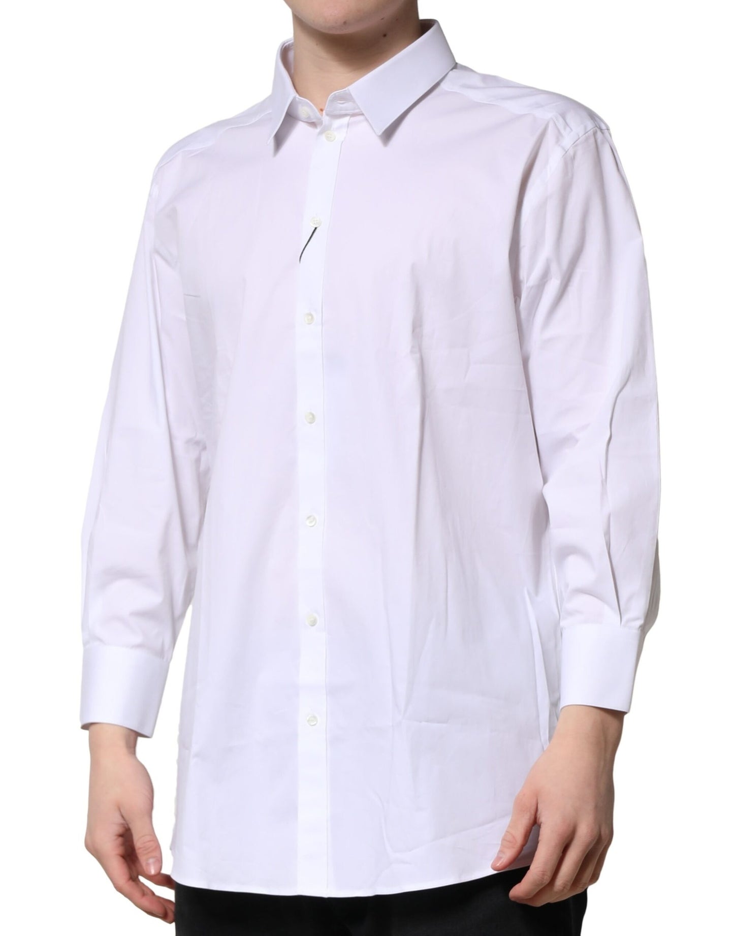 White GOLD Long Sleeve Dress Men Formal Shirt