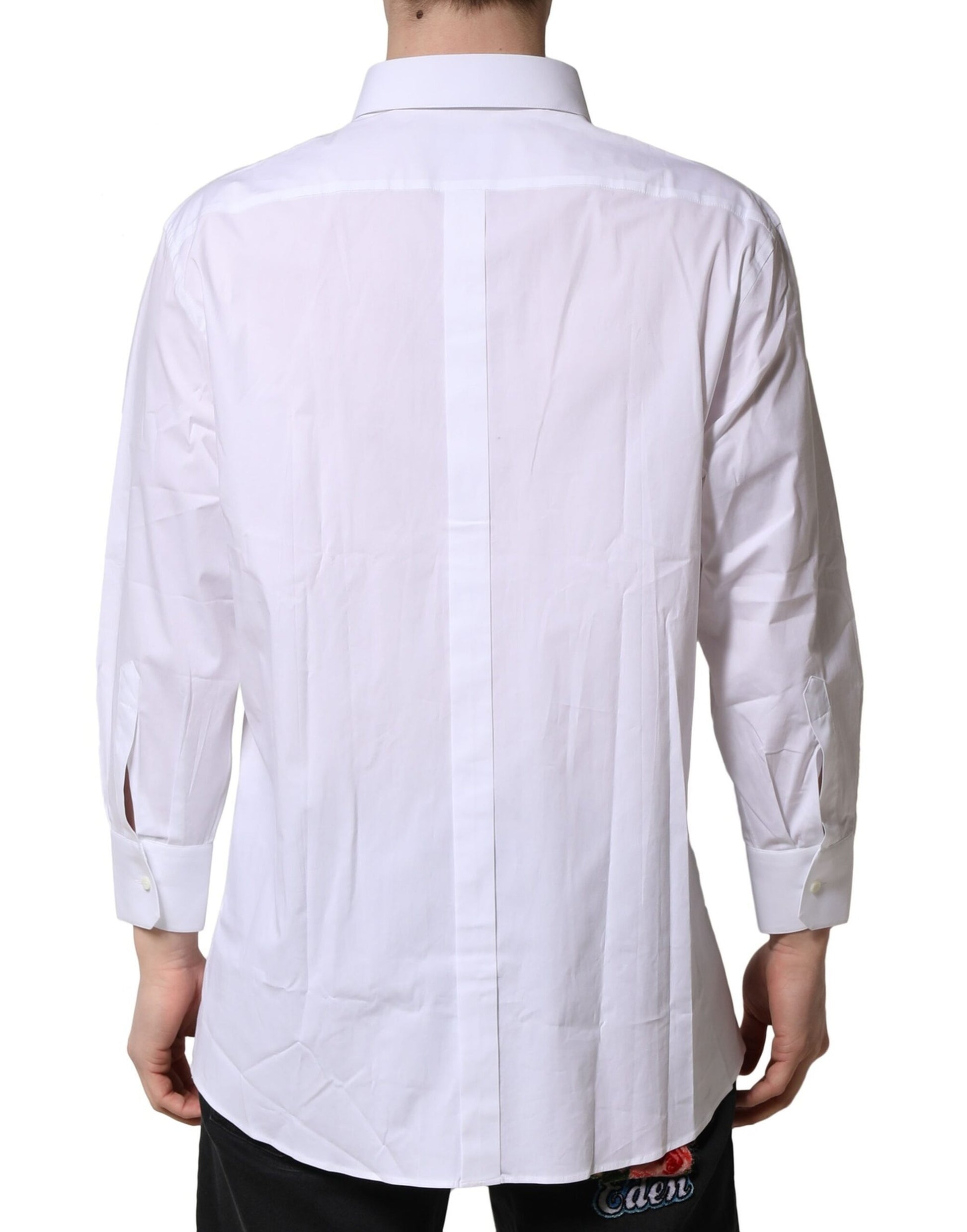 White GOLD Long Sleeve Dress Men Formal Shirt
