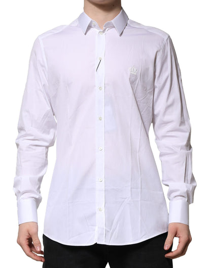White Cotton Long Sleeves GOLD Formal Shirt