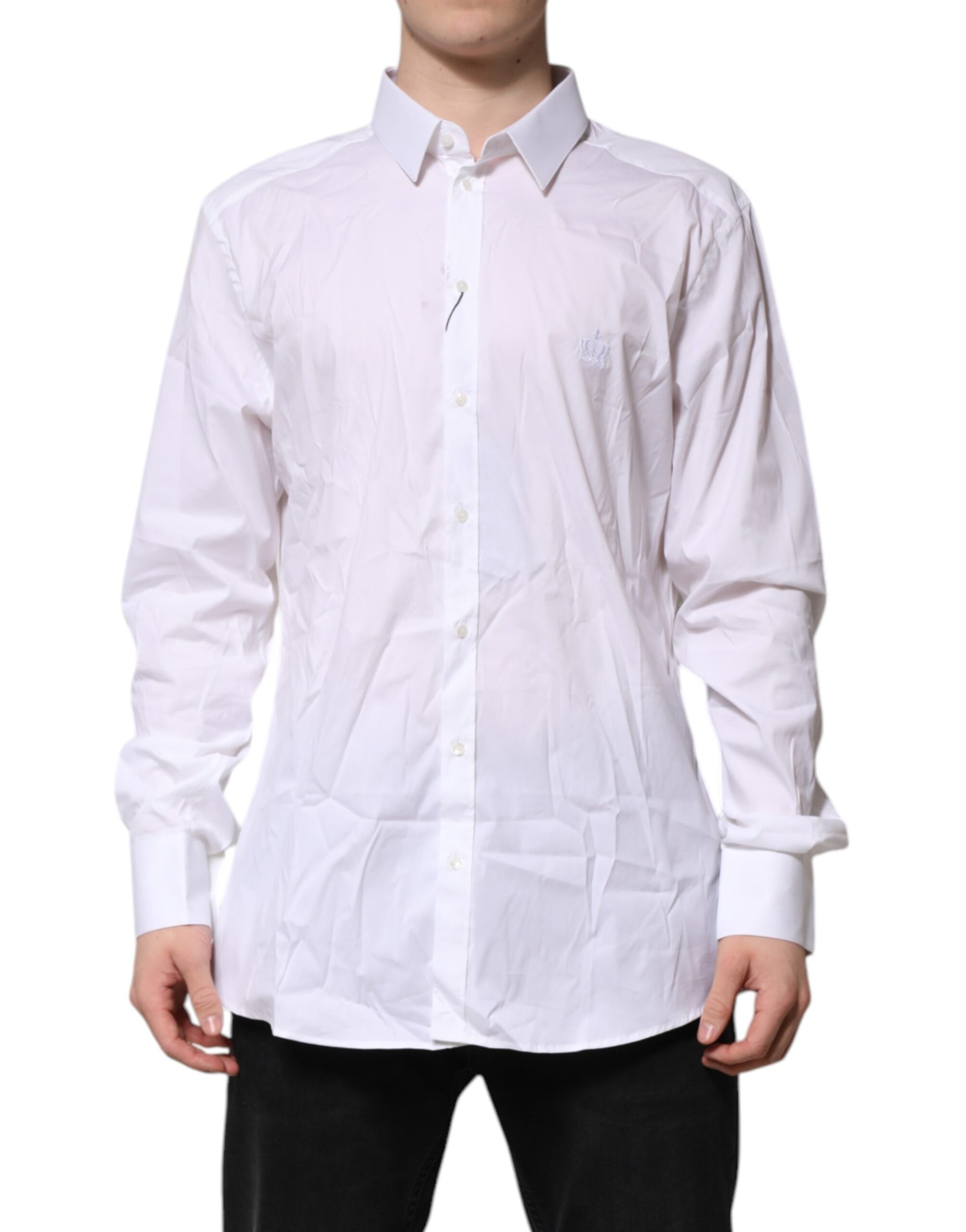 White GOLD Cotton Men Dress Formal Shirt