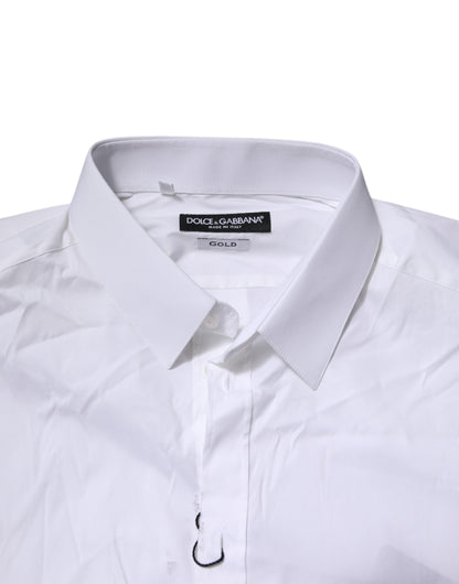White GOLD Cotton Men Dress Formal Shirt