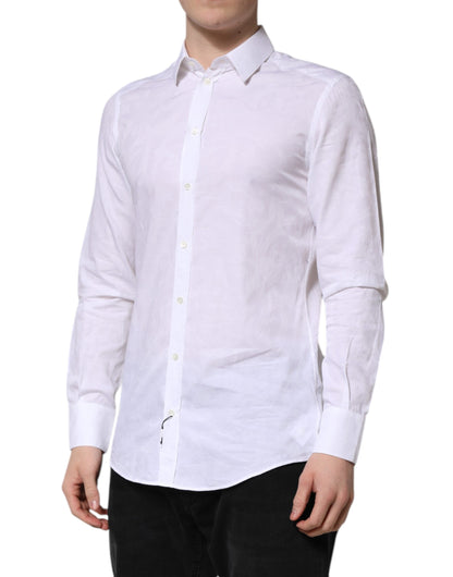 White MARTINI Cotton Long Sleeve Formal Shirt