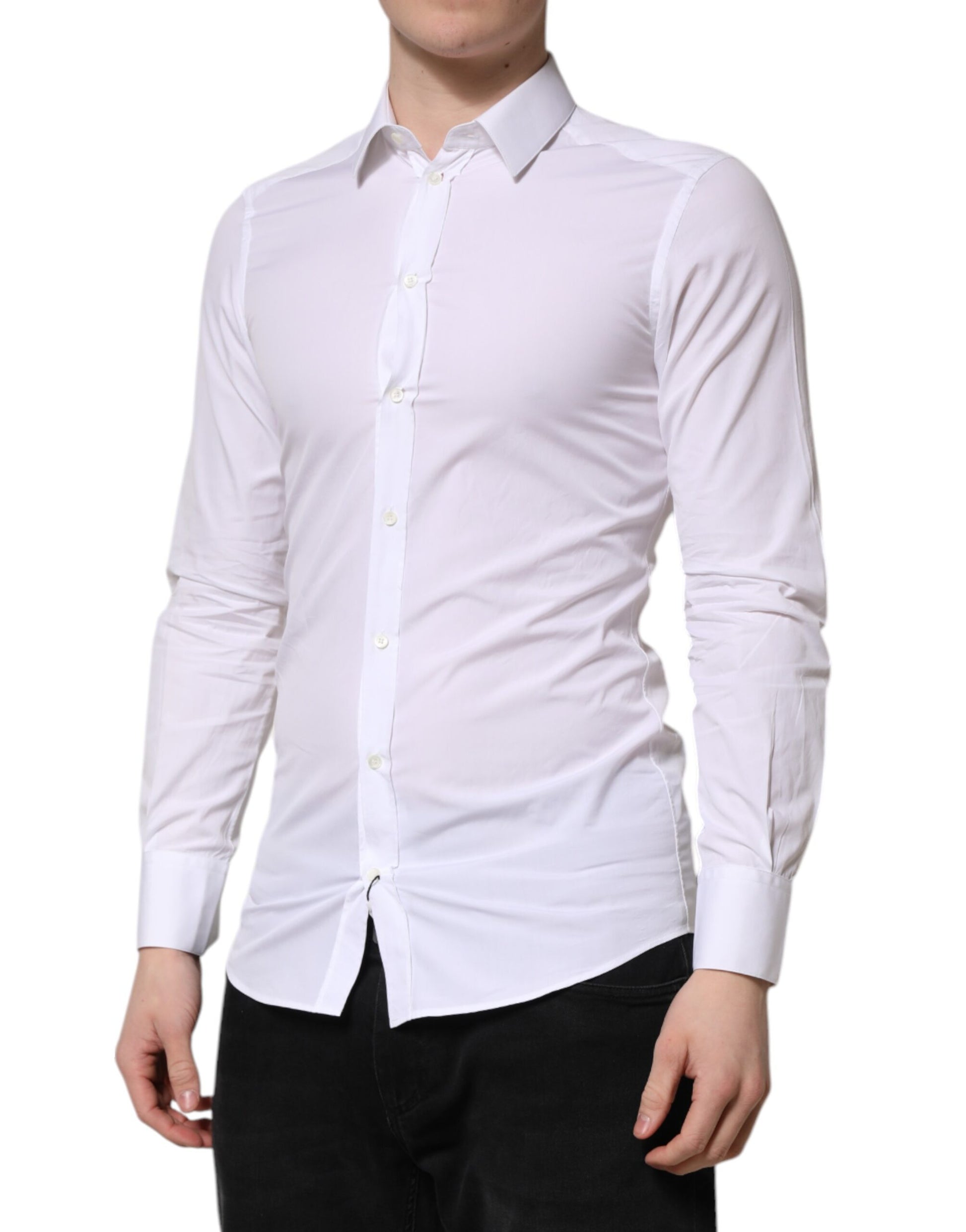 White GOLD Cotton Long Sleeve Men Formal Shirt