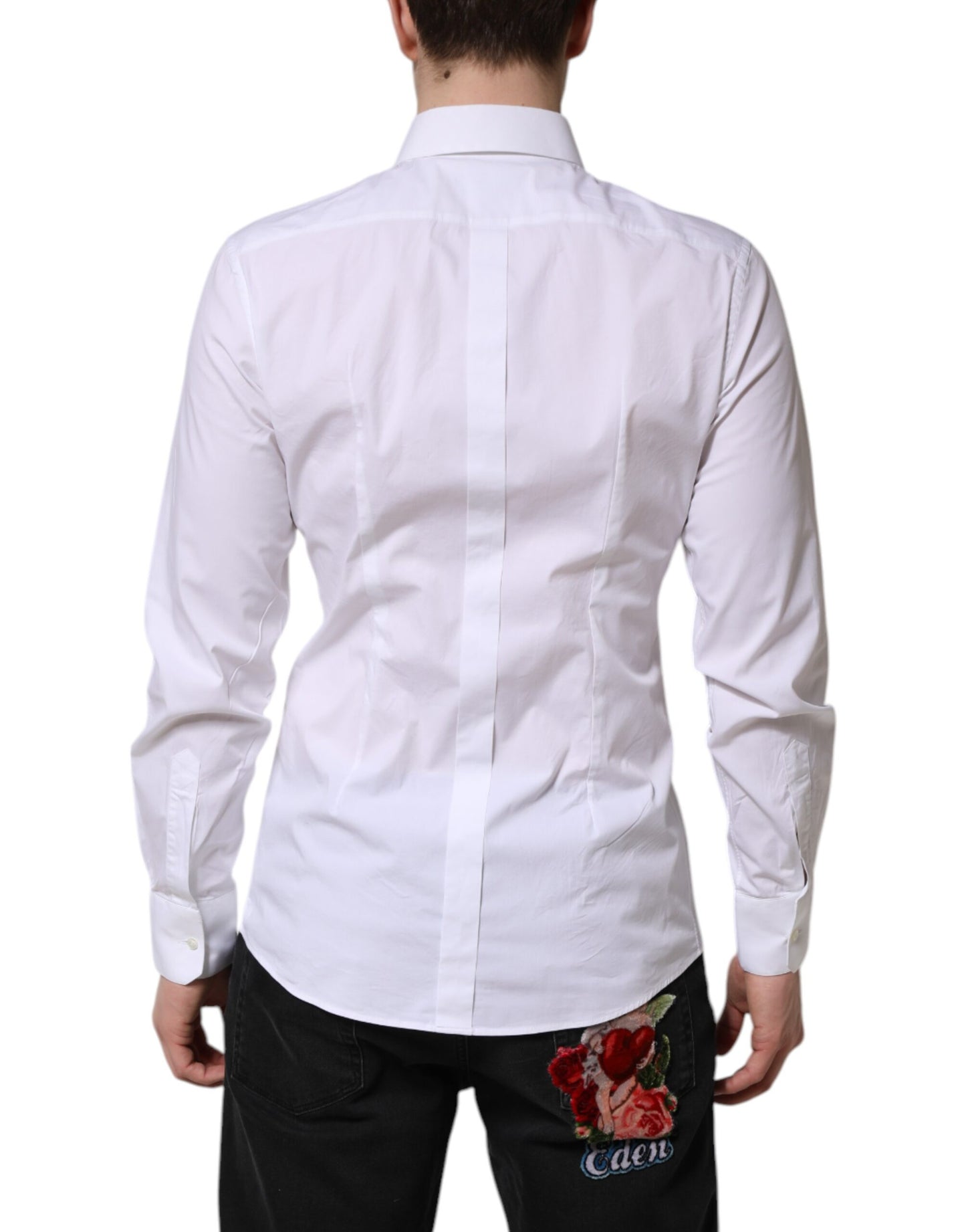 White GOLD Cotton Men Dress Formal Shirt